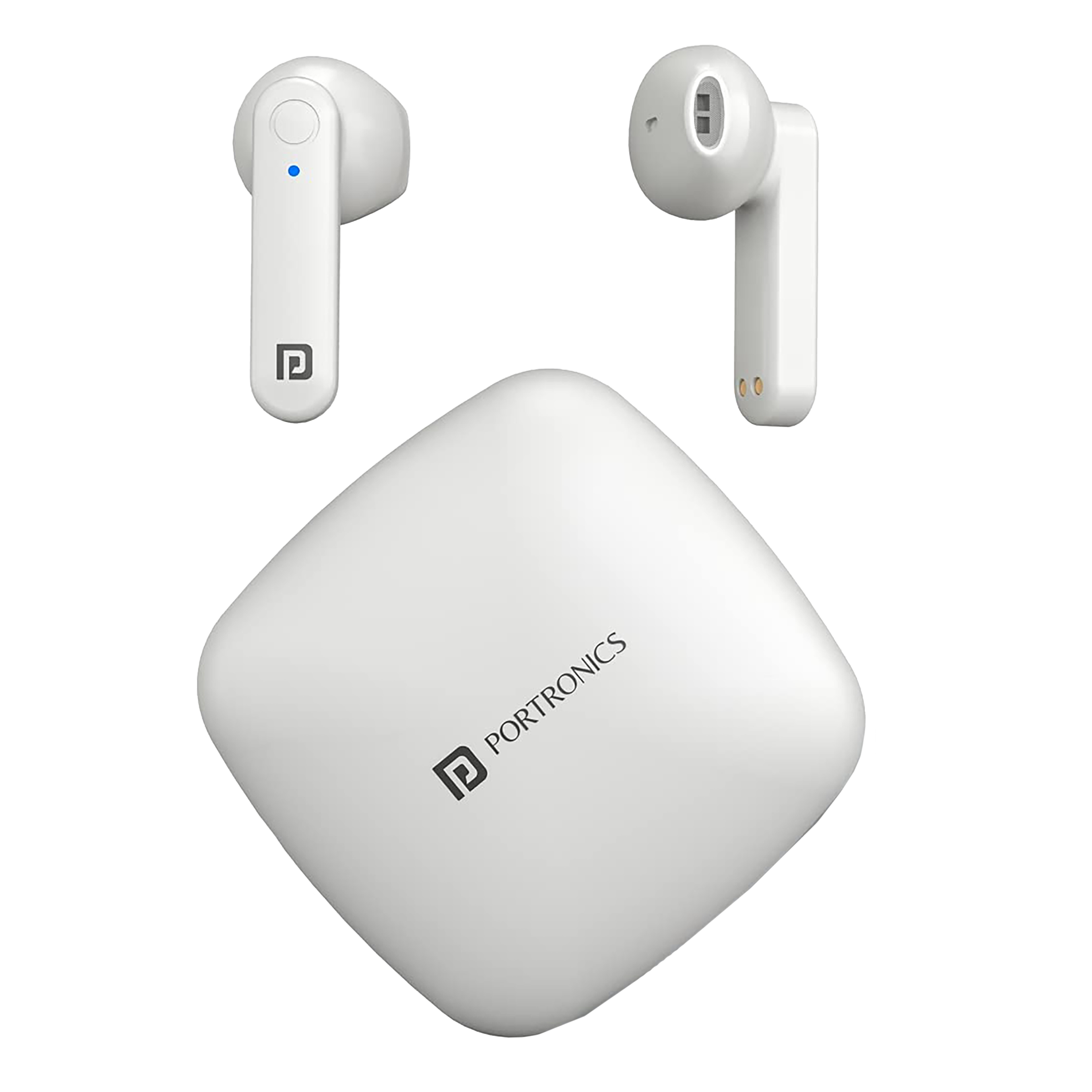 PORTRONICS Harmonics Twins S2 POR 1323 TWS Earbuds 20 Hours Playback White